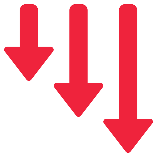 Ícone representando redução de custos